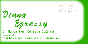 diana egressy business card